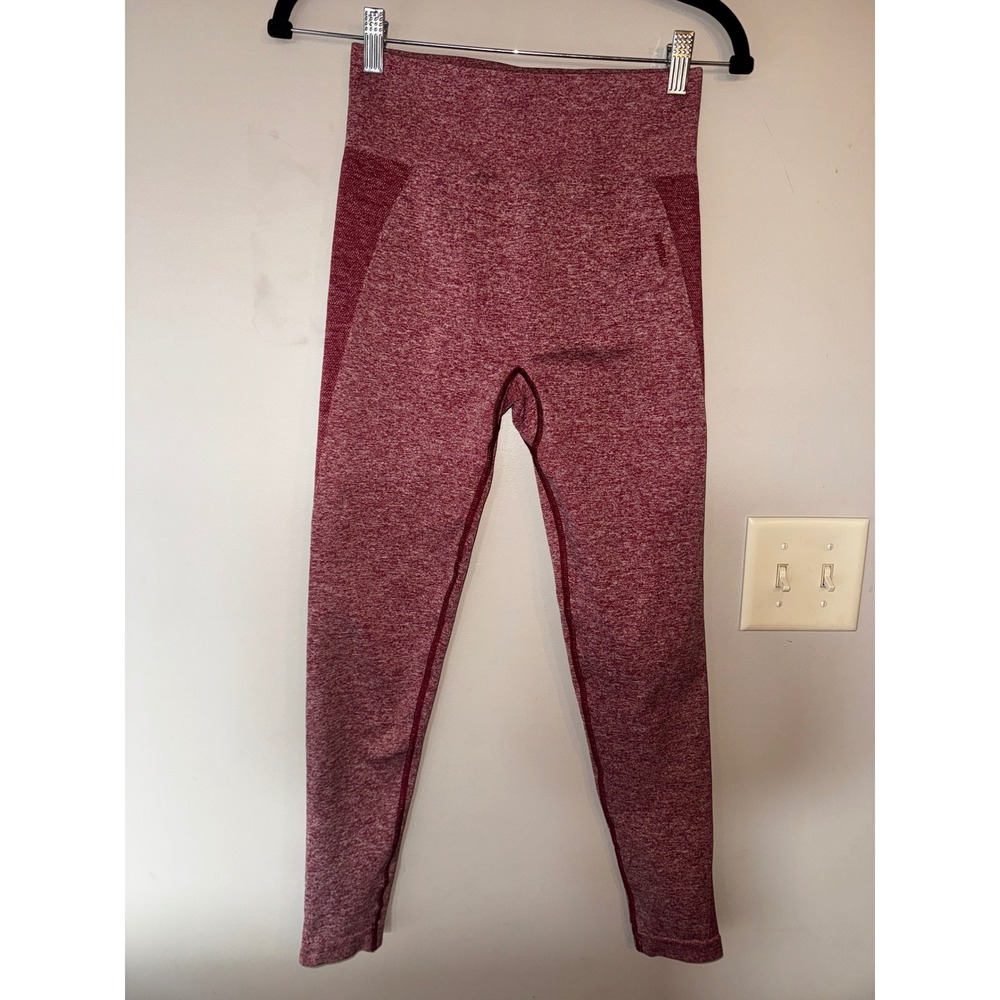 Gymshark Flex High Waisted Seamless Leggings Beet Marl Red Small
